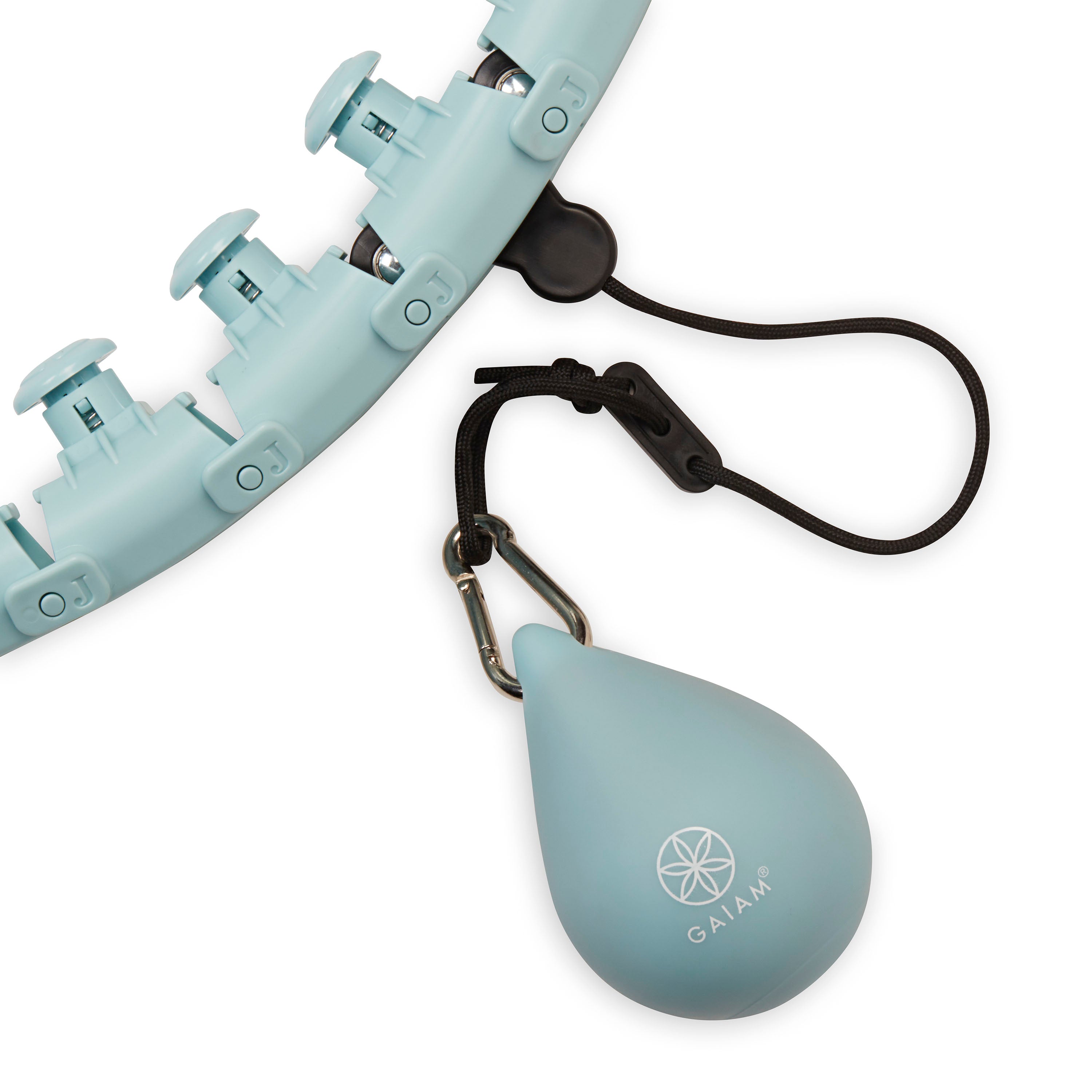 Gaiam Weighted Fitness Hoop weight closeup
