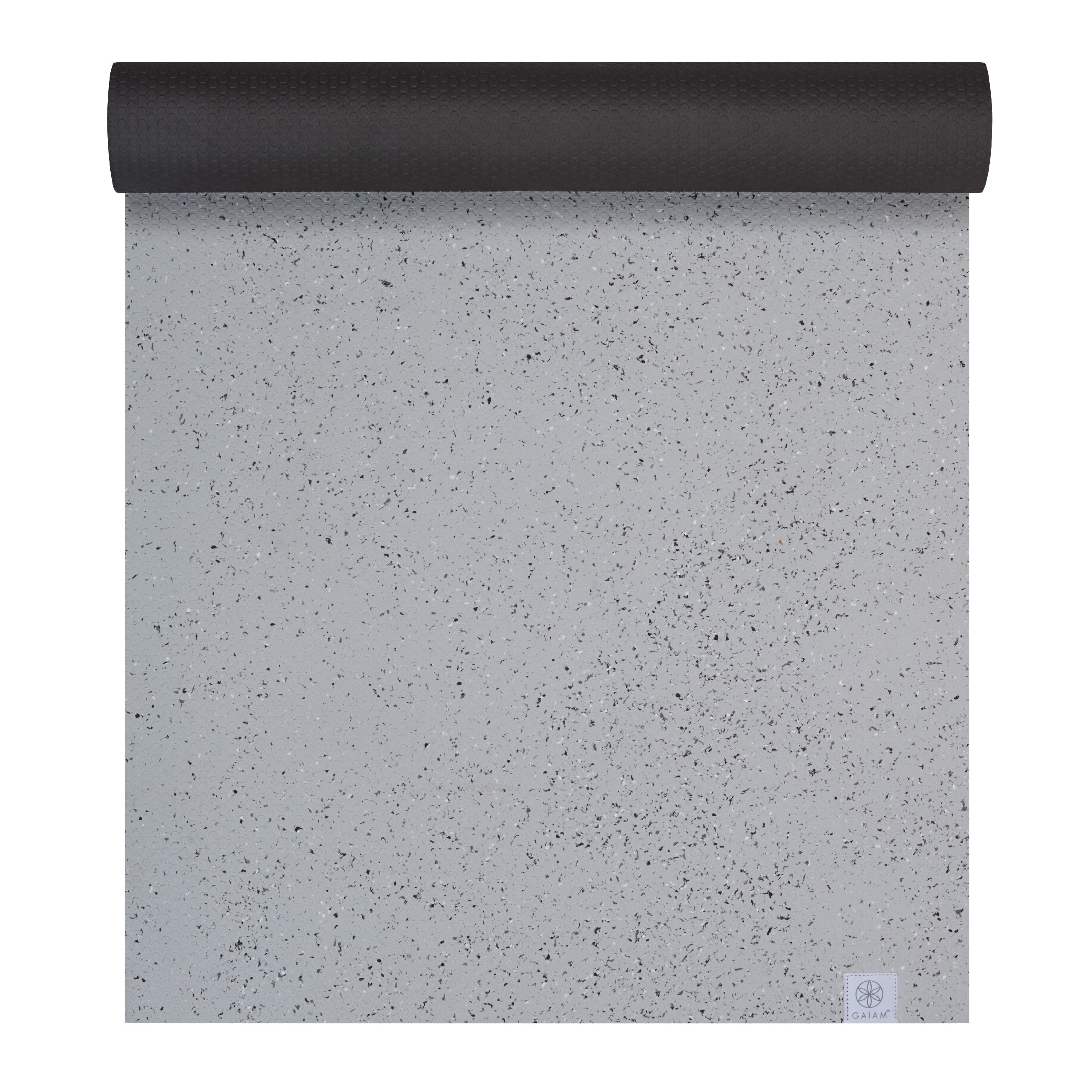 Recycled Hybrid Yoga Fitness Mat top rolled down