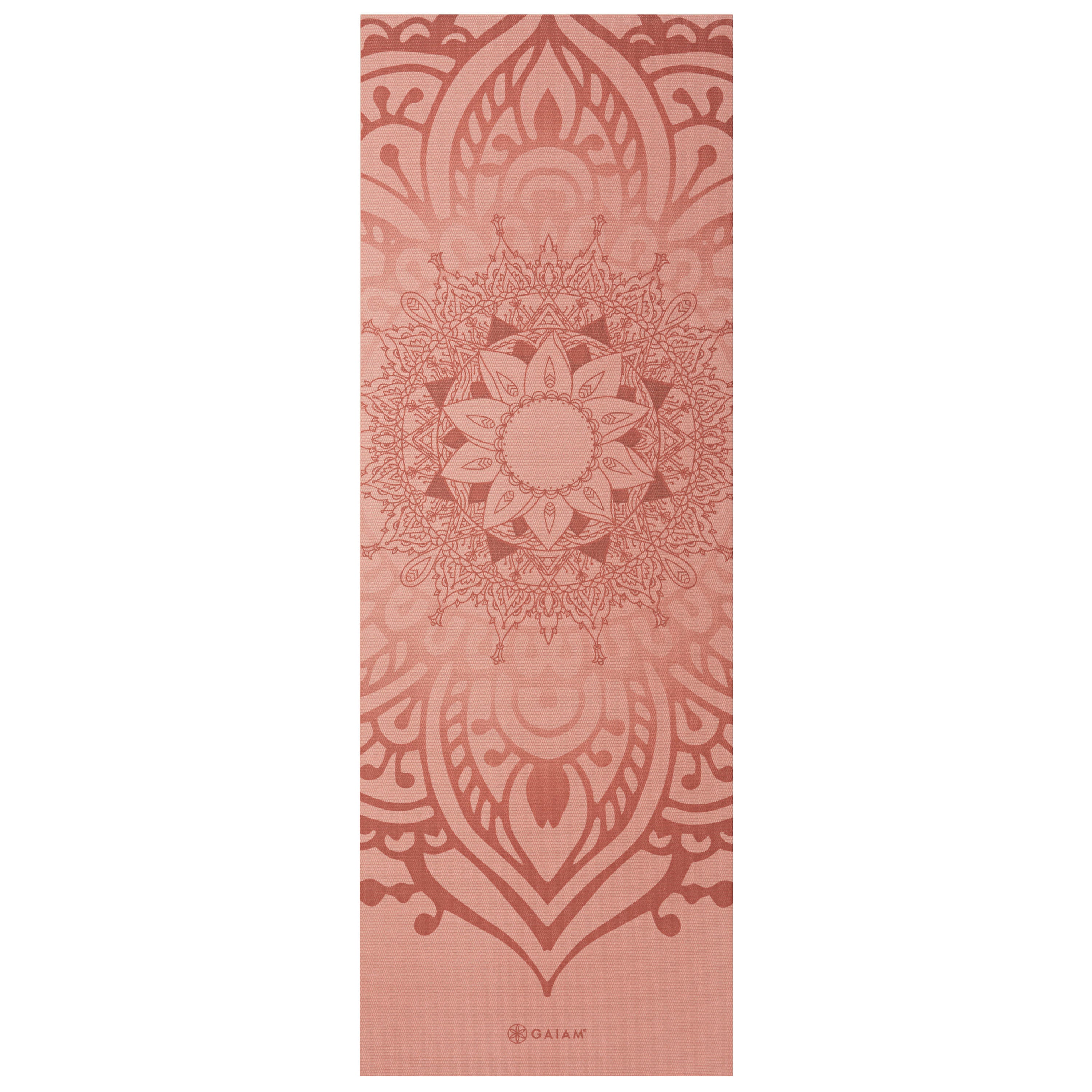 Gaiam Sundial Yoga Mat (5mm) Cantaloupe Sundial flat
