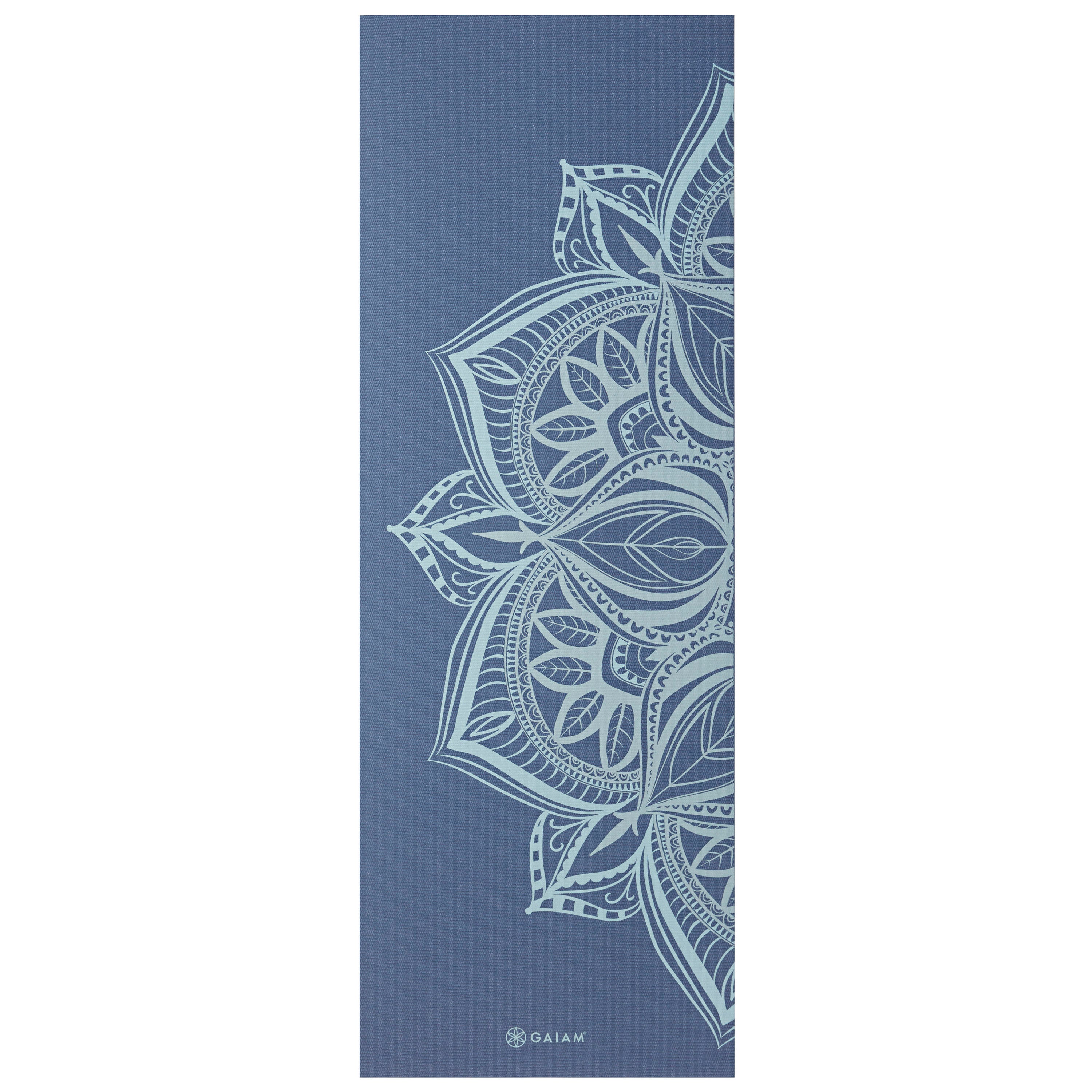 Gaiam Printed Point Yoga Mat (5mm) High Tide Point flat