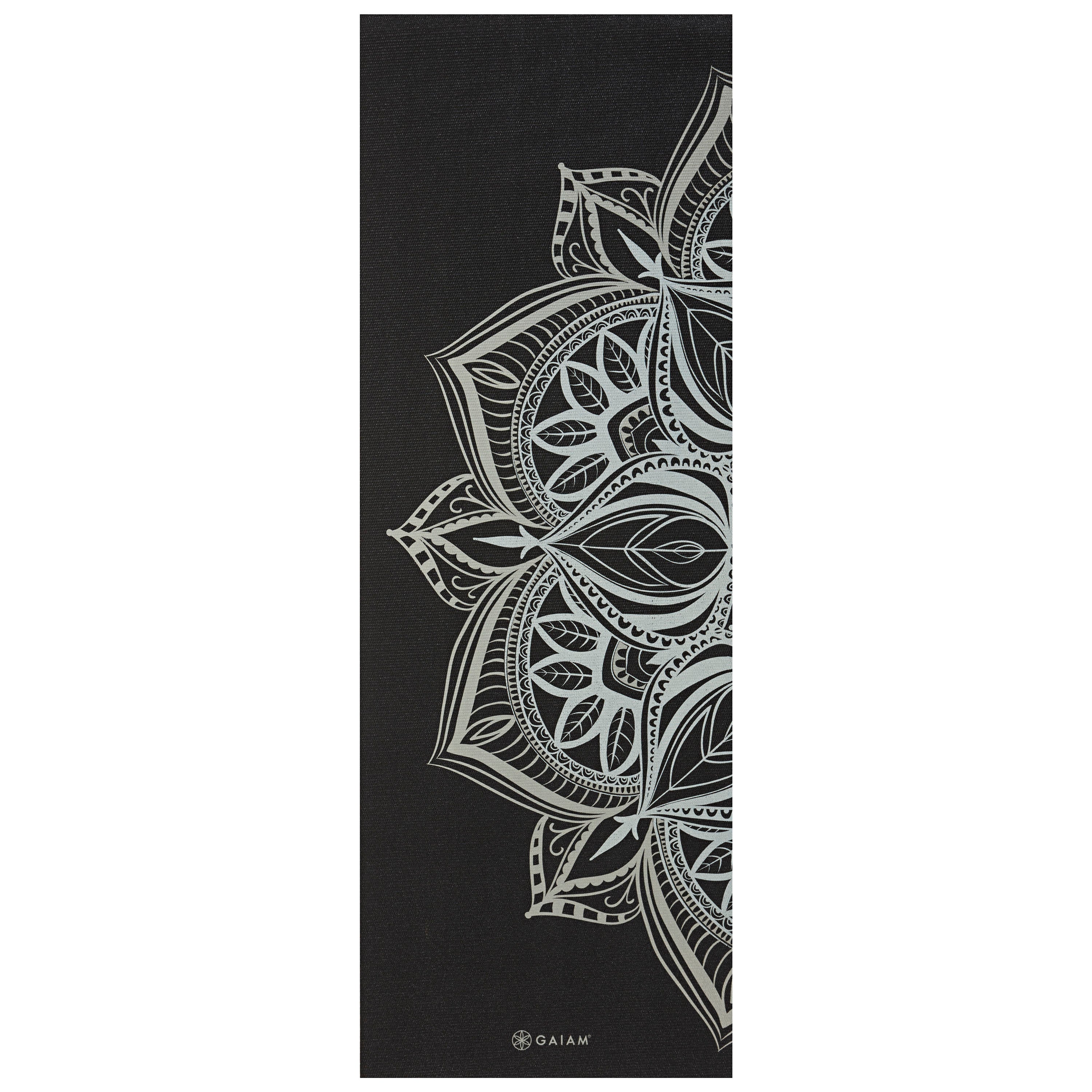 Gaiam Printed Point Yoga Mat (5mm) Midnight Point flat